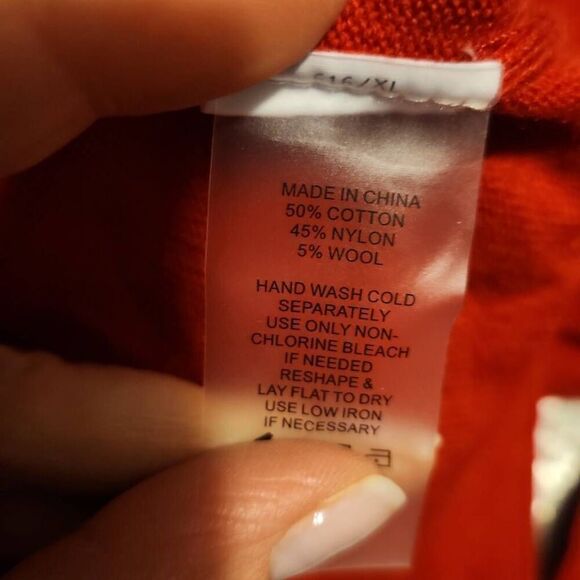 Riley & Rae Ladies Size XL Ruby Mockneck Knit Sweater with Plaid Neck Bow - Picture 7 of 8